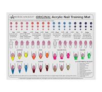 Americanails - Alfombrilla de entrenamiento de uñas acrílica, hoja de entrenamiento de silicona para práctica de aplicación, plantilla flexible enrollable para uñas acrílicas, aprende a aplicar uñas