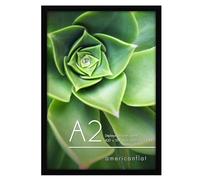 Americanflat A2 - Marco de Fotos, MDF Madera de Color Negro - Marco para Cuadros Personalizados de Pared