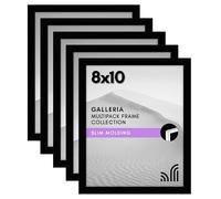 Americanflat Juego de marcos de fotos de 8 x 10 pulgadas, color negro, juego de marcos de pared para galería con accesorios para colgar y caballete incluidos, decoración de pared de collage de