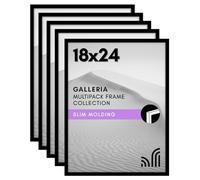 Americanflat Juego de marcos para póster de 18 x 24 pulgadas, color negro, juego de marcos de pared para galería con plexiglás pulido y accesorios para colgar, decoración de pared para collage