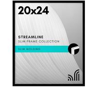 Americanflat Marco para Fotos 51x61 cm en Negro - Marco de Fotos de Moldura Fina con Cristal Irrompible, Accesorios para Colgar y Pie - Visualización Horizontal o Vertical