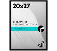 Americanflat Portarretratos color negro de 20 x 27 pulgadas, uso como marco de rompecabezas con plexiglás pulido, accesorios para colgar incluidos para formato horizontal y vertical para pared