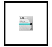 Americanflat Portarretratos de 12 x 12 pulgadas con plexiglás pulido, úsalo como marco de 4 x 4 con paspartú o marco de 12 x 12 pulgadas sin paspartú, colección Streamline, marco delgado para