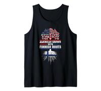 Americano cultivado con raíces finlandesas USA Finlandia Vintage Suomi Camiseta sin Mangas