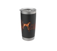 Americano Inglés Coonhound Perro Heartbeat EKG Perros Amantes Vaso térmico de acero inoxidable de doble pared