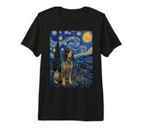 Americano Inglés Coonhound Perro Noche Estrellada Camiseta Premium
