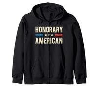 Americano por Matrimonio Honorario Americano Divertido Esposa Americana Sudadera con Capucha