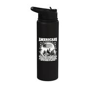 Americans We 'll Cross A Frozen River Funny Saying Stainless Steel Insulated Water Bottle