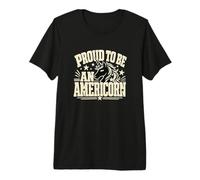 Americorn Día de la Independencia Unicornio 4 de Julio 250 años USA Camiseta Premium