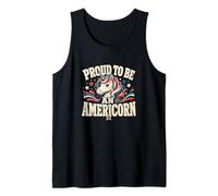 Americorn Día de la Independencia Unicornio 4 de Julio 250 años USA Camiseta sin Mangas