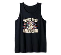 Americorn Día de la Independencia Unicornio 4 de Julio 250 años USA Camiseta sin Mangas