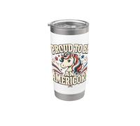 Americorn Día de la Independencia Unicornio 4 de julio 250 años USA Vaso térmico de acero inoxidable de doble pared
