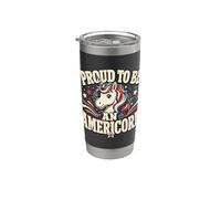 Americorn Día de la Independencia Unicornio 4 de julio 250 años USA Vaso térmico de acero inoxidable de doble pared