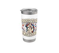 Americorn Día de la Independencia Unicornio 4 de julio 250 años USA Vaso térmico de acero inoxidable de doble pared