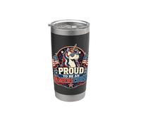 Americorn Patriotic Unicorn American Flag 4 July Vaso térmico de acero inoxidable de doble pared