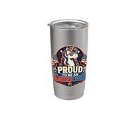 Americorn Patriotic Unicorn American Flag 4 July Vaso térmico de acero inoxidable de doble pared