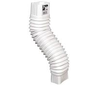 Amerimax 37084 - Codo de canalón de plástico blanco de alto x 19 cm de largo, 5 x 7,6 cm