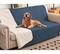 Ameritex - Funda Impermeable para Cama de Perro con Respaldo Antideslizante para Muebles, Cama, sofá, Cama, sofá (52 x 82 Pulgadas, Azul Marino)