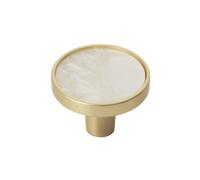 Amerock 2PK36971MOP Accents Round Cabinet Knob | Furniture Knob | Gold/Mother of Pearl Decorative Drawer Pull