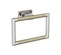 Amerock BH26612PNBBZ | Polished Nickel/Golden Champagne Towel Ring | 5