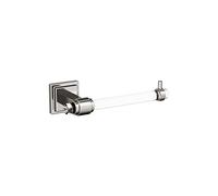 Amerock BH36061CG10 - Soporte para papel higiénico de un solo poste de níquel transparente/cepillado | Soporte para papel higiénico de 7-1/16 pulgadas (179 mm) | Glacio | Soporte para pañuelos de baño