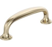 Amerock BP37395BBZ - Manija de gabinete color champán dorado de 76 mm de centro a centro, manija de armario, herrajes para gabinetes de cocina, herrajes para muebles, manija de cajón