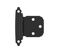 Amerock BPR7629FB | Bisagra de gabinete | Soporte frontal de cierre automático de superposición variable | Negro mate | Bisagra de puerta de armario de cocina | 1 par/2 paquete | Hardware funcional