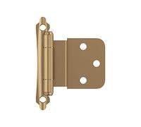 Amerock BPR7928CZ | Bisagra de gabinete | Montaje frontal de cierre automático de 3/8 pulgadas (10 mm) | Bronce champán | Bisagra de puerta de armario de cocina | 1 par/2 paquete | Hardware funcional