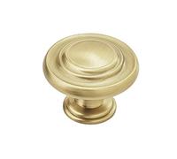 Amerock Inspirations™ - Pomo dorado champán para gabinete de 33 mm de diámetro, paquete de 10