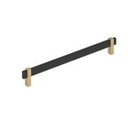 Amerock Mulino BP36726MBCZ BP36726MBCZ - Tirador de gabinete de centro a centro, color negro mate/bronce champán, 10-1/16 pulgadas (256 mm)