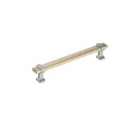 Amerock Overton BP36683BBZG10 - Tirador de gabinete de centro a centro, color champán dorado y níquel satinado, 160 mm