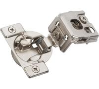 Amerock Paquete de 2 bisagras ocultas compactas de cierre automático de 1-1/4 pulgadas para armario de marco frontal, ángulo de apertura de 105 grados con ajuste de 3 vías