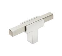 Amerock | Perilla de gabinete | Cromo pulido/níquel satinado | 67 mm de longitud, Urbanite | 1 paquete | Pomo de cajón | Hardware de gabinete