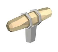 Amerock | Pomo de gabinete | Champán dorado/cromo pulido | 2-1/2 pulgadas (64 mm) de longitud | Londres | Paquete de 1 | Pomo de cajón | Herrajes para gabinete