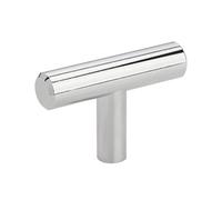 Amerock Pomo de gabinete, cromo pulido, 1-15/16 pulgadas (49 mm) de longitud, tiradores de barra, paquete de 1 unidad, perilla de cajón, accesorios para gabinete