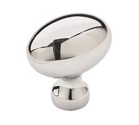 Amerock | Pomo de gabinete | Cromo pulido | 1-3/8 pulgadas (35 mm) de longitud | Vaile | Paquete de 10 | Pomo de cajón | Herrajes para gabinete