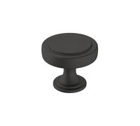 Amerock | Pomo de gabinete | Negro mate | 1-1/2 pulgadas (38 mm) de diámetro | Superado | 1 paquete | Pomo de cajón | Herrajes para gabinete