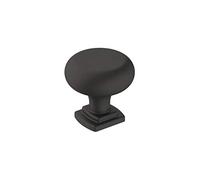 Amerock | Pomo de gabinete | Negro mate | 1-1/4 pulgadas (32 mm) de diámetro | Superpaso | 1 paquete | Pomo de cajón | Herrajes para gabinete