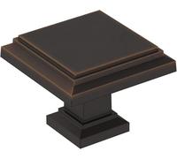 Amerock Pomo para gabinete, bronce aceitado, 32 mm de longitud, 1 unidad, perilla de cajón, accesorios para gabinete