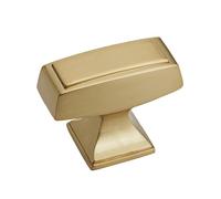 Amerock Pomo para gabinete, bronce champán, 38 mm de longitud, Mulholland, 1 unidad, perilla de cajón, accesorios para gabinete