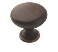 Amerock | Pomo para gabinete | Bronce frotado con aceite | Di metro de 32 mm (1-1/4 pulgadas) | Edona | Paquete de 10 | Pomo para caj n | Herraje