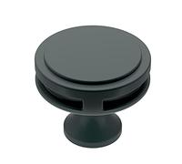 Amerock Pomo para gabinete, color negro mate, 35 mm de diámetro, Oberon, 1 paquete, perilla de cajón, accesorios para gabinete