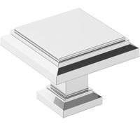 Amerock Pomo para gabinete, cromo pulido, 32 mm de longitud, 1 unidad, pomo de cajón, herrajes para gabinetes