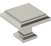 Amerock Pomo para gabinete, níquel satinado, 32 mm de longitud, 1 unidad, perilla de cajón, accesorios para gabinete