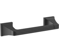 Amerock Soporte de Papel higiénico | Negro Mate | Mulholland | Soporte Giratorio de Doble Poste | Accesorios de baño | Accesorios de baño