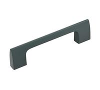Amerock Tirador de gabinete, negro mate, 96 mm de centro a centro, Riva, paquete de 1 unidad, tirador de cajón, asa de cajón, herrajes para gabinete