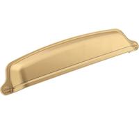 Amerock | Tirador de taza de gabinete | Bronce champán | 5-1/16 pulgadas (128 mm) de centro a centro | Estatura | Paquete de 1 unidad | Jaladera de cajón | Asa de gabinete | Herrajes para gabinete