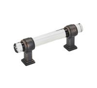 Amerock | Tirador para gabinete | Bronce transparente/aceitado | 76 mm (3 pulgadas) de centro a centro | Glacio | Paquete de 1 | Tirador para caj