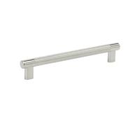 Amerock Tirador para gabinete de cocina, níquel pulido, 8 pulgadas de centro a centro, Bronx, 1 unidad, herrajes para muebles, manija de gabinete, tirador para cajón de baño