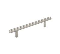Amerock Tiradores de barra de 5-1/16 pulgadas (128 mm) de centro a centro, tiradores de gabinete de níquel satinado, paquete de 10, 10BX40517G10